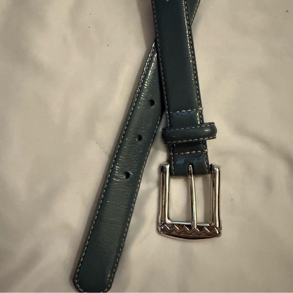 EUC Vintage Brighton Argyle Patent Leather Western Style Buckle Belt